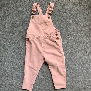 Zara toddler serged overalls 2-3